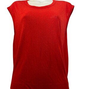 GAP sleeveless red linen blend top WOMEN L